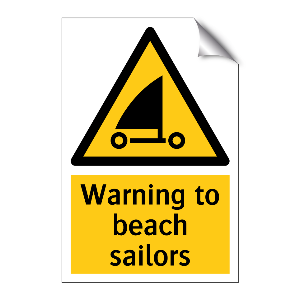 Warning to beach sailors