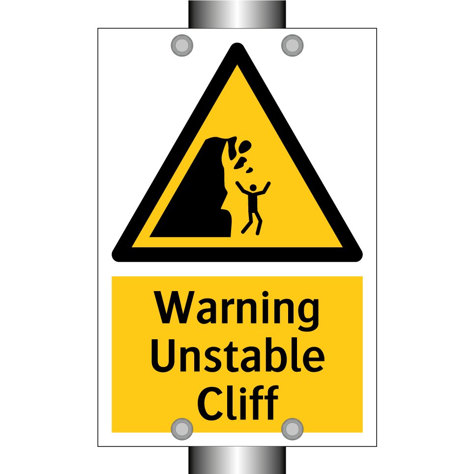 Warning Unstable Cliff