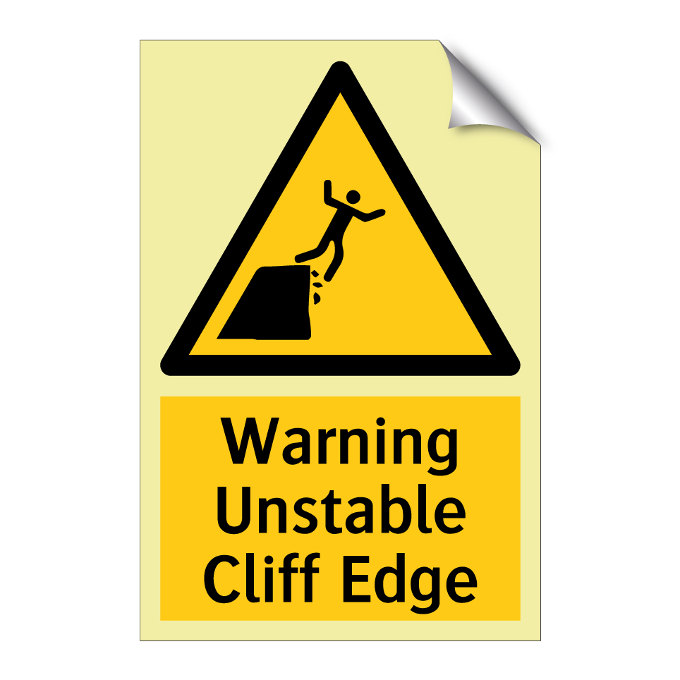 Warning Unstable Cliff Edge