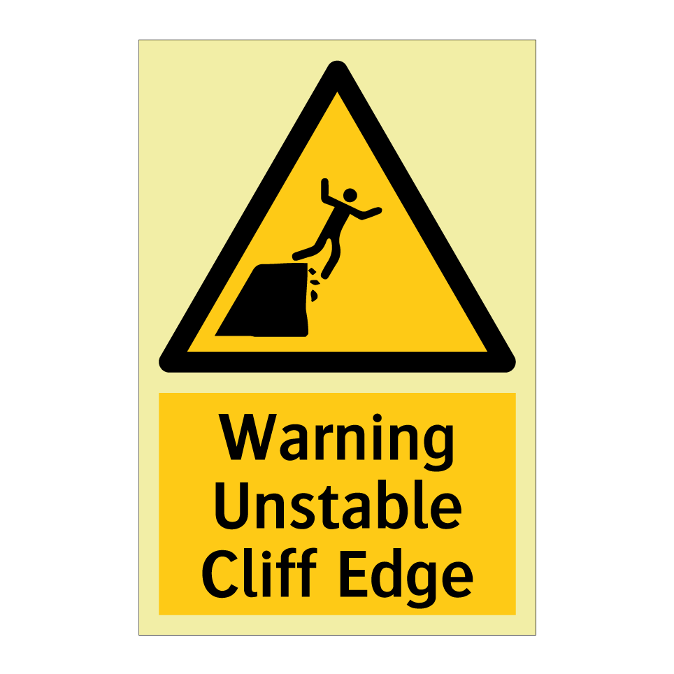 Warning Unstable Cliff Edge