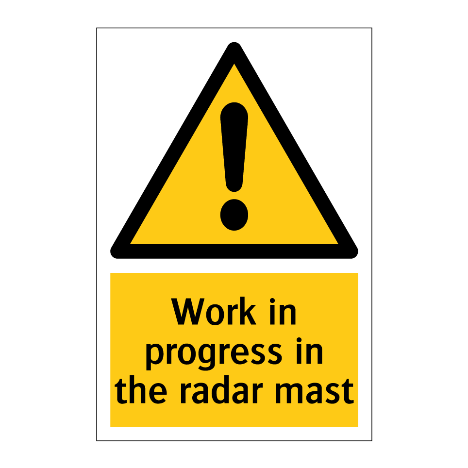 Work in progress in the radar mast