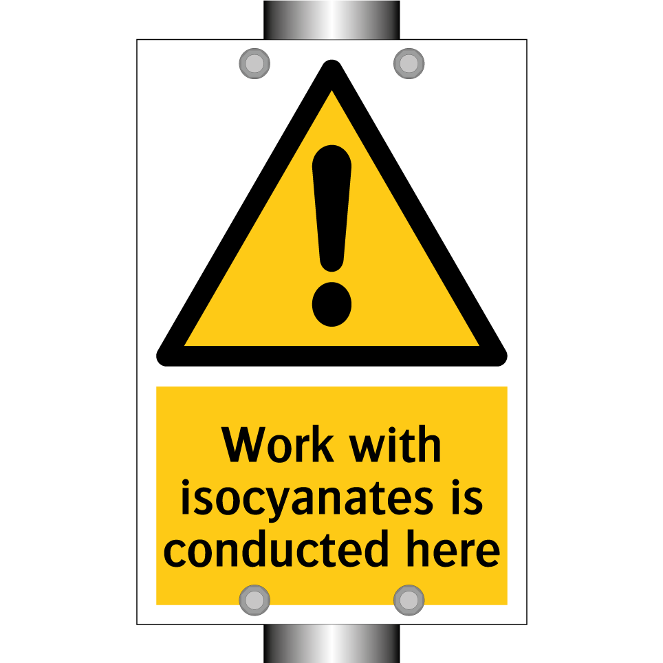 Work with isocyanates is conducted here