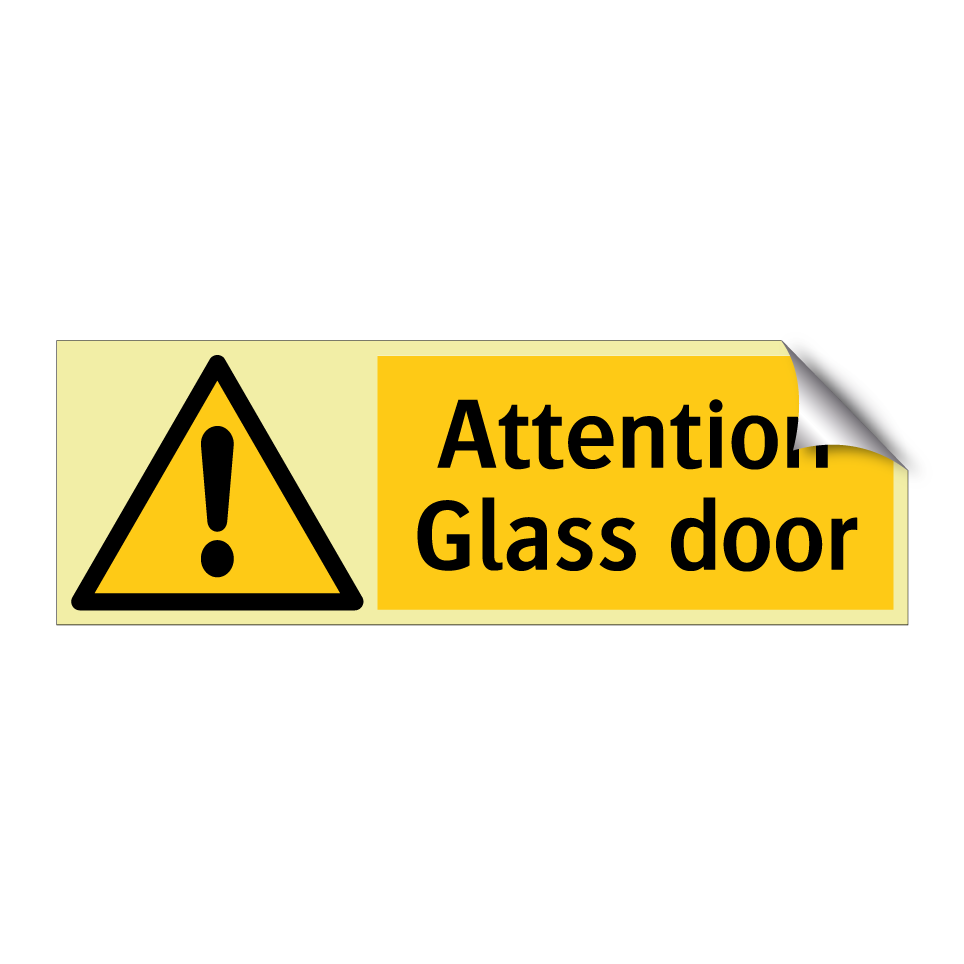 Attention Glass door