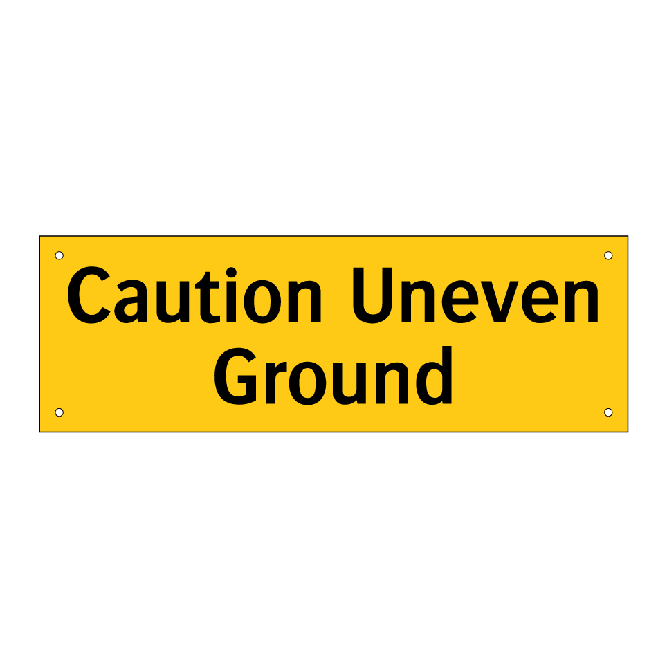 Caution Uneven Ground
