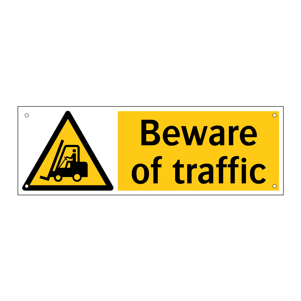 Beware of traffic
