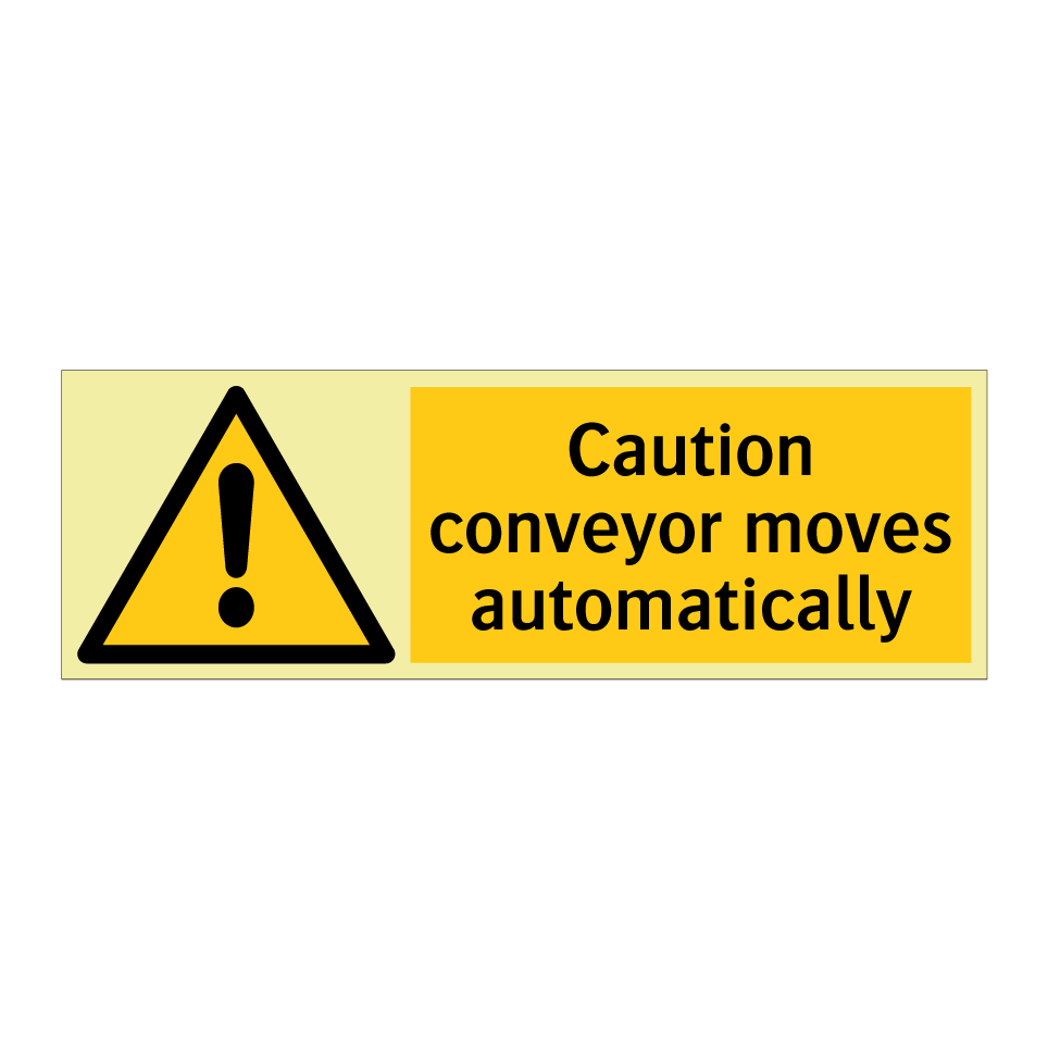 Caution conveyor moves automatically
