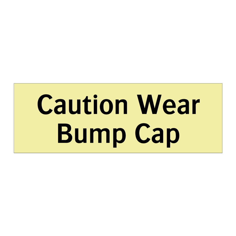 Caution Wear Bump Cap