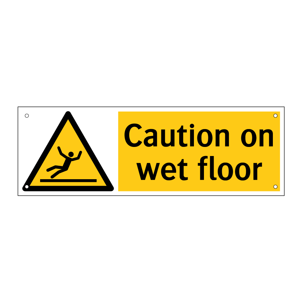 Caution on wet floor