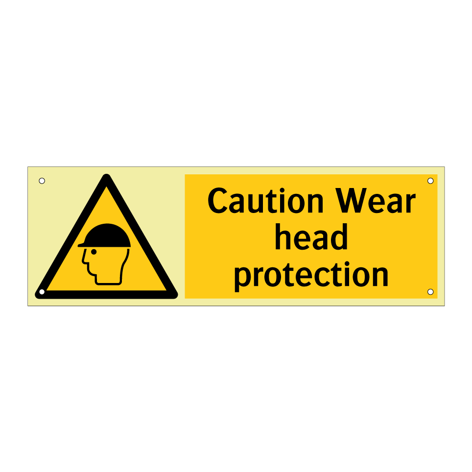 Caution Wear head protection