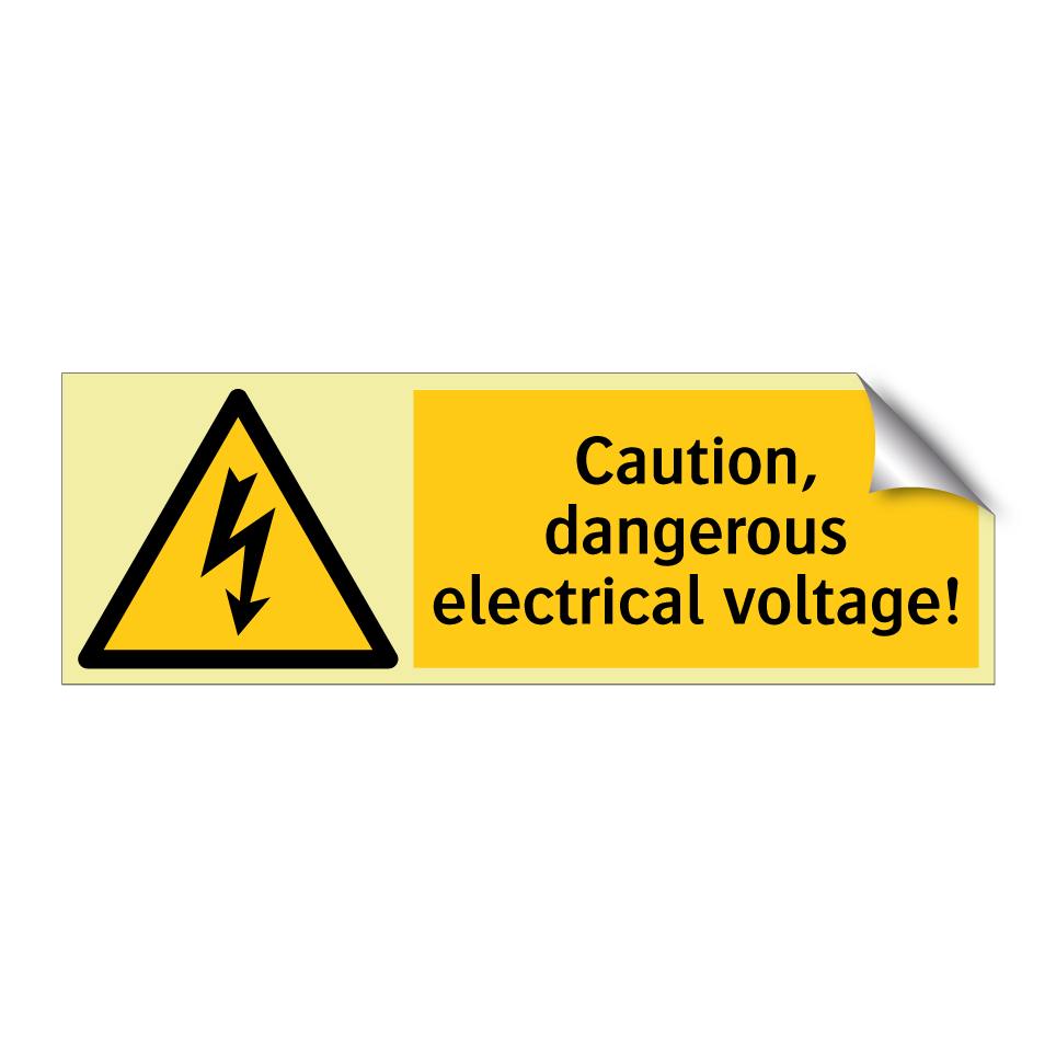 Caution, dangerous electrical voltage!
