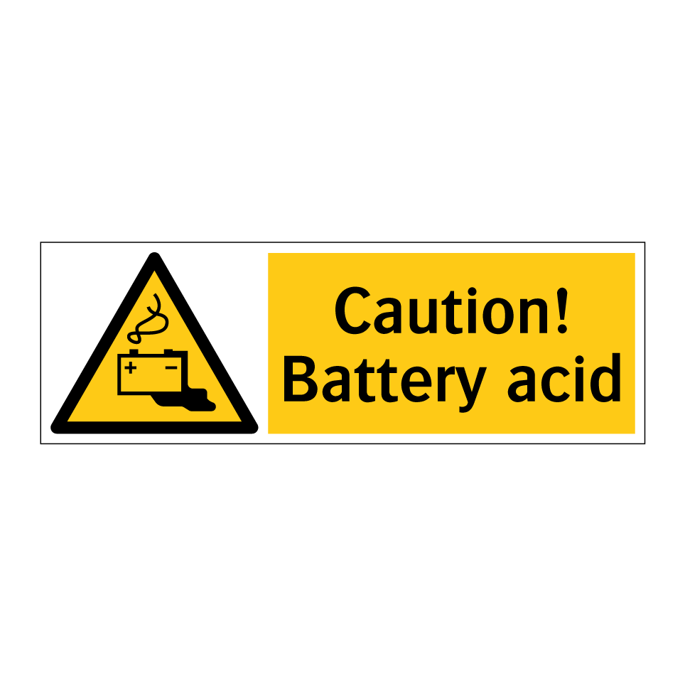 Caution! Battery acid