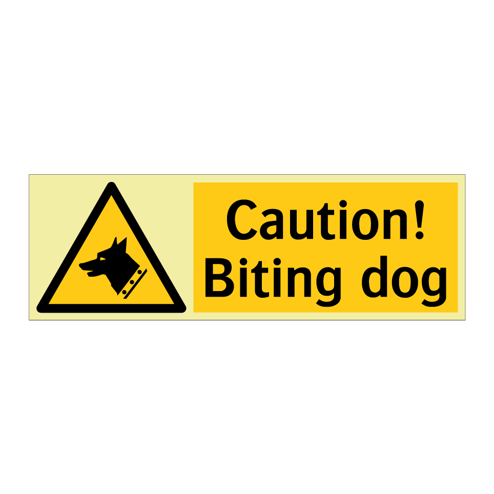 Caution! Biting dog