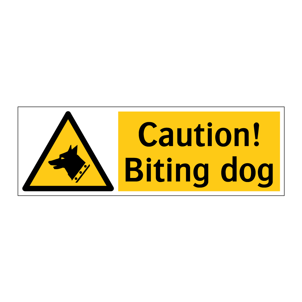 Caution! Biting dog