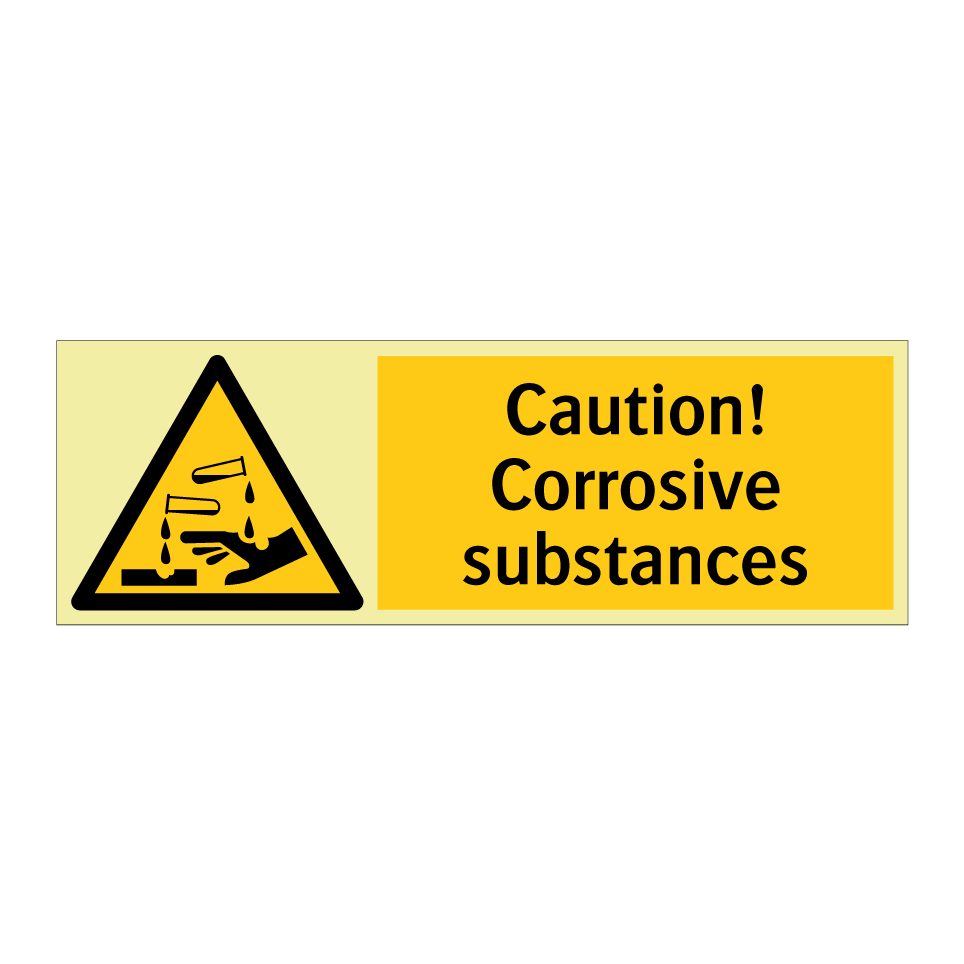 Caution! Corrosive substances