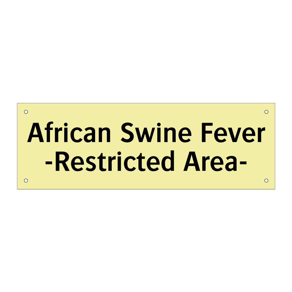 African Swine Fever -Restricted Area-