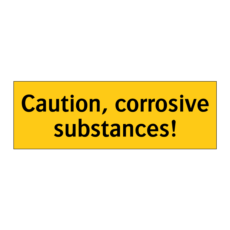 Caution, corrosive substances!