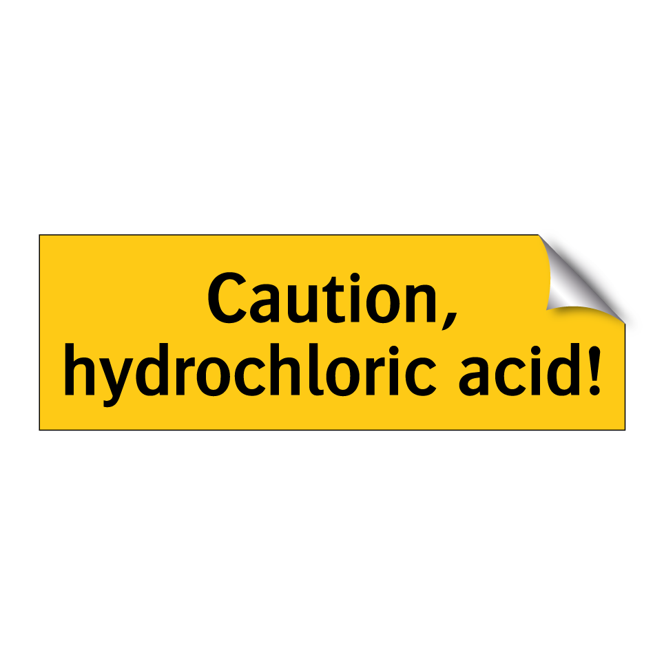 Caution, hydrochloric acid!