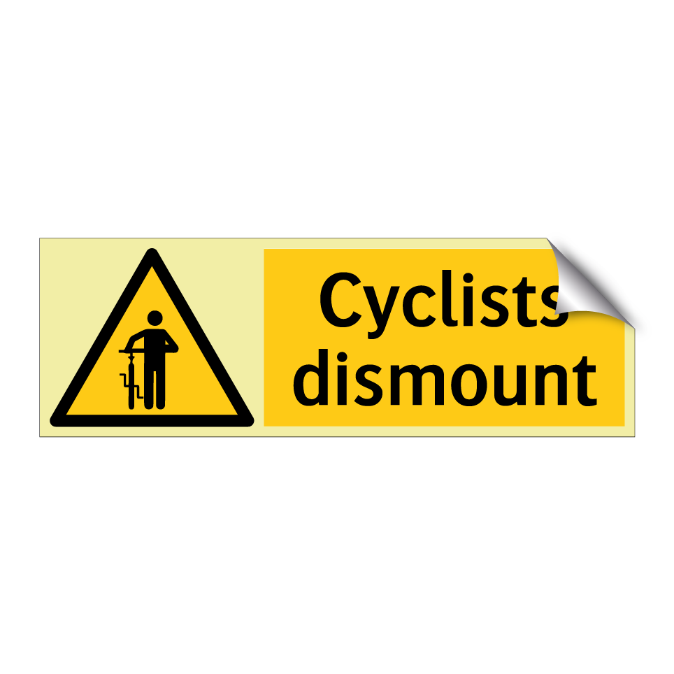 Cyclists dismount