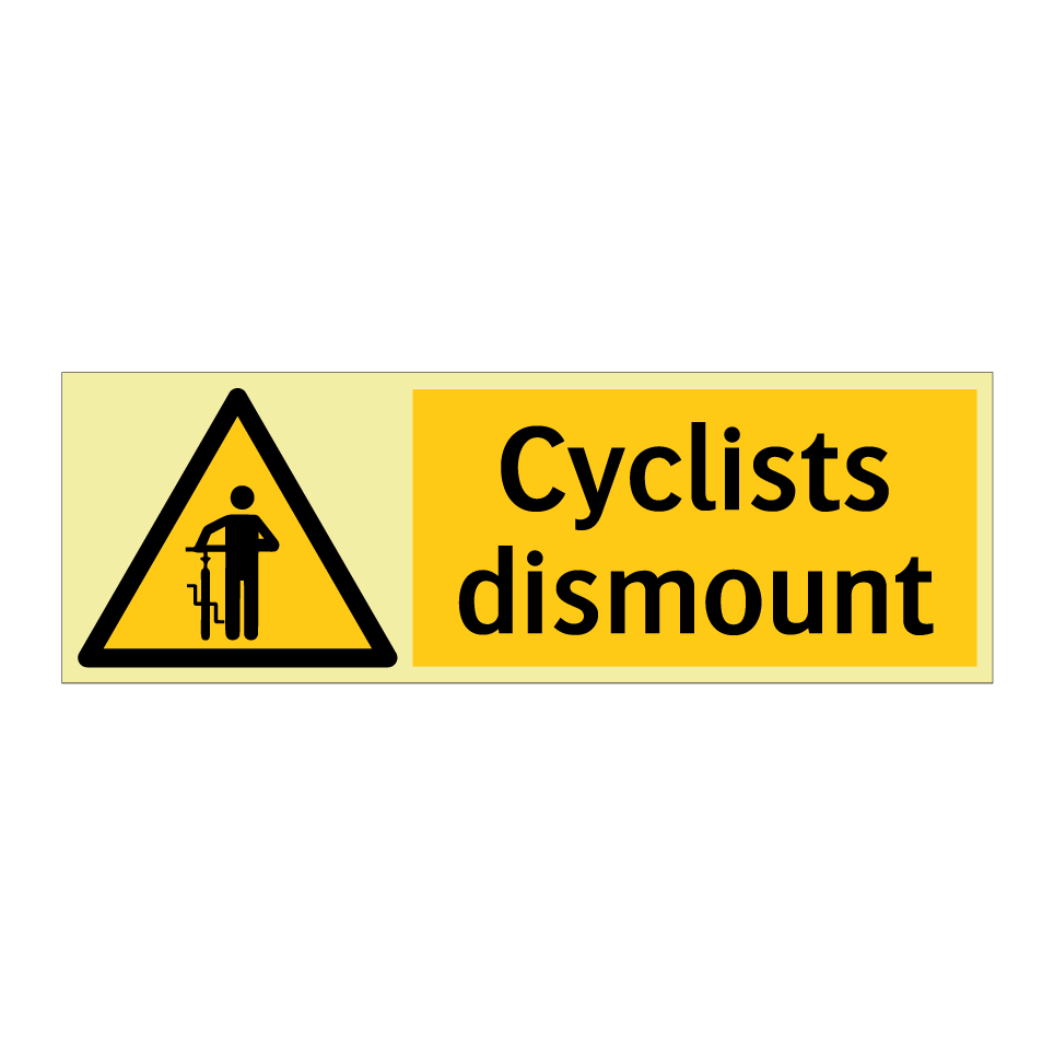 Cyclists dismount