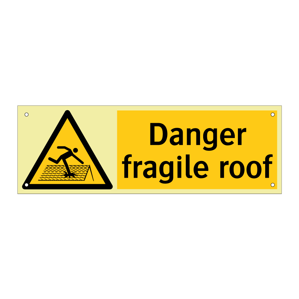 Danger fragile roof