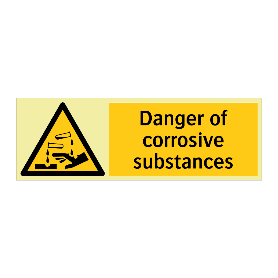 Danger of corrosive substances