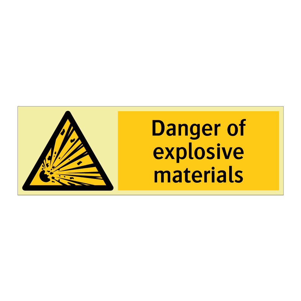 Danger of explosive materials