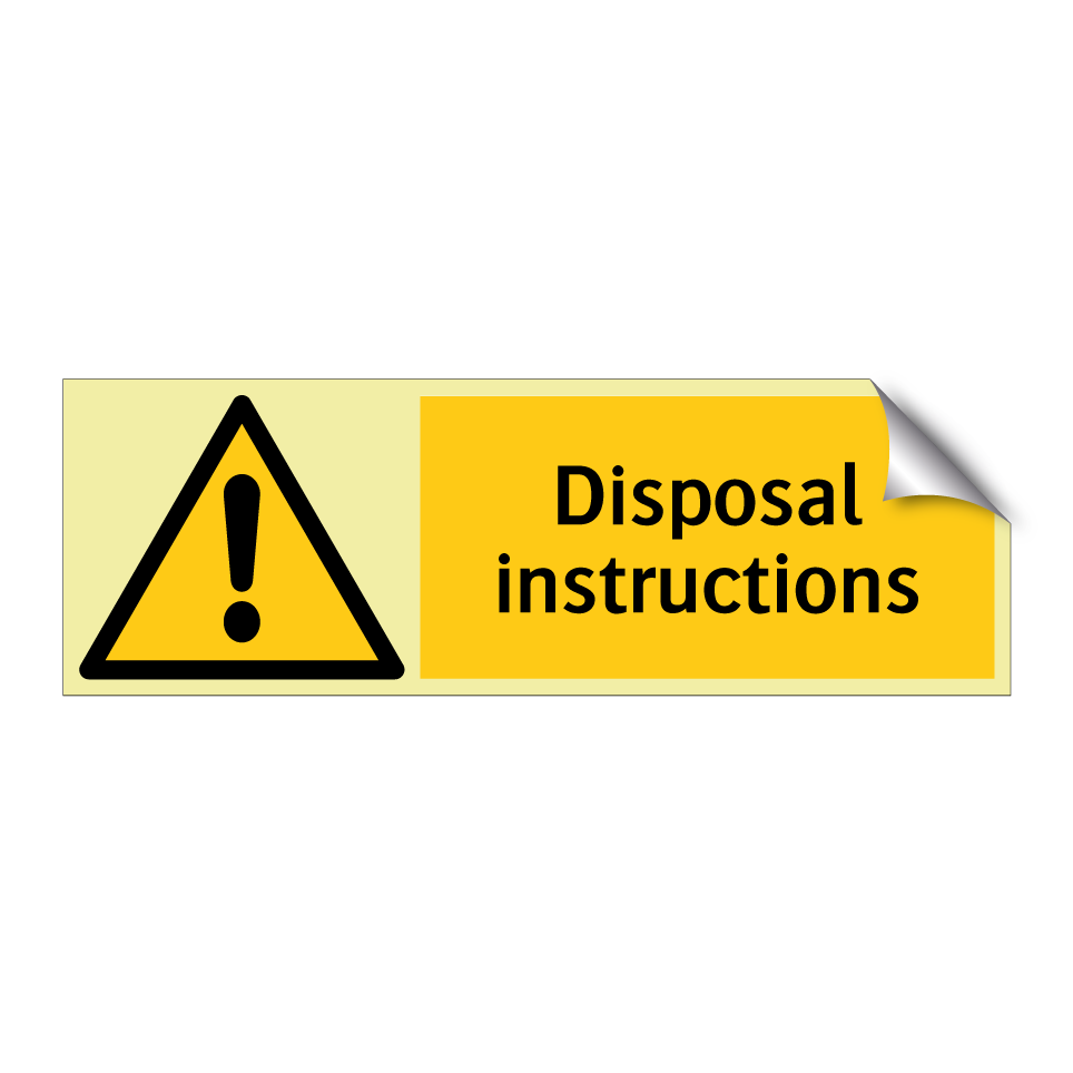 Disposal instructions