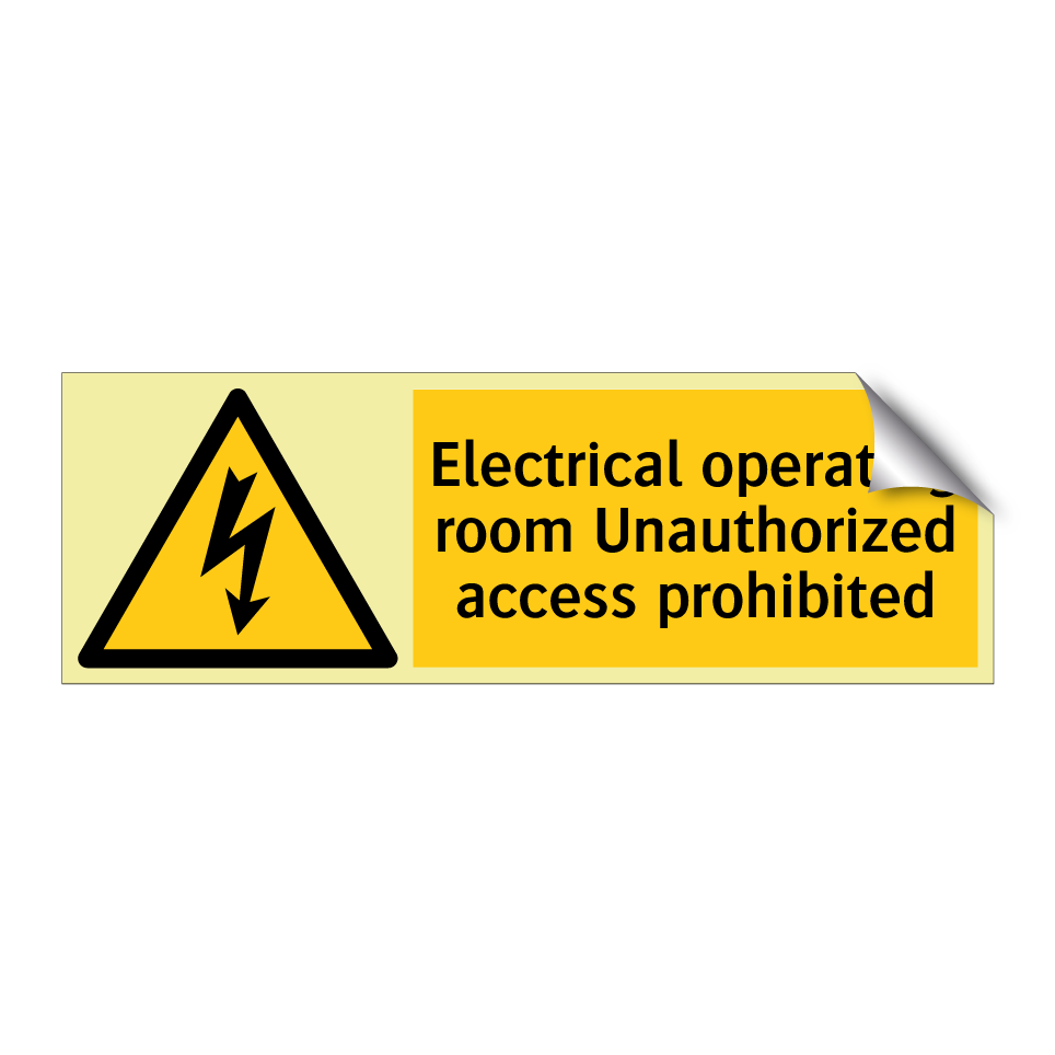 Electrical operating room Unauthorized access prohibited