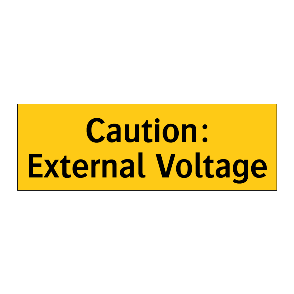 Caution: External Voltage