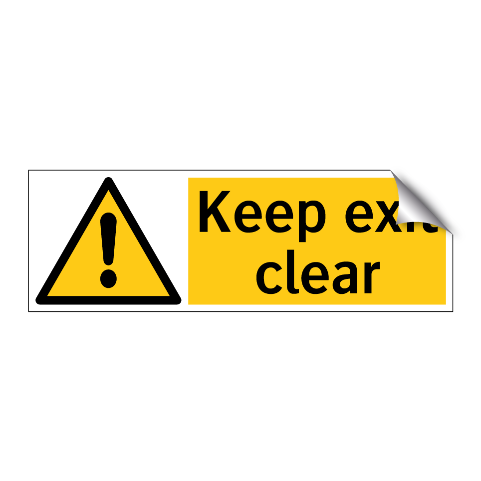 Keep exit clear