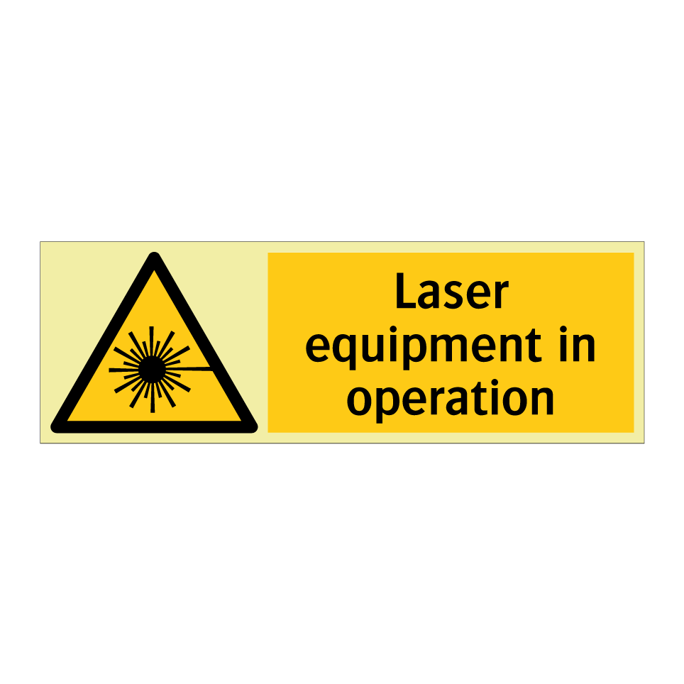 Laser equipment in operation