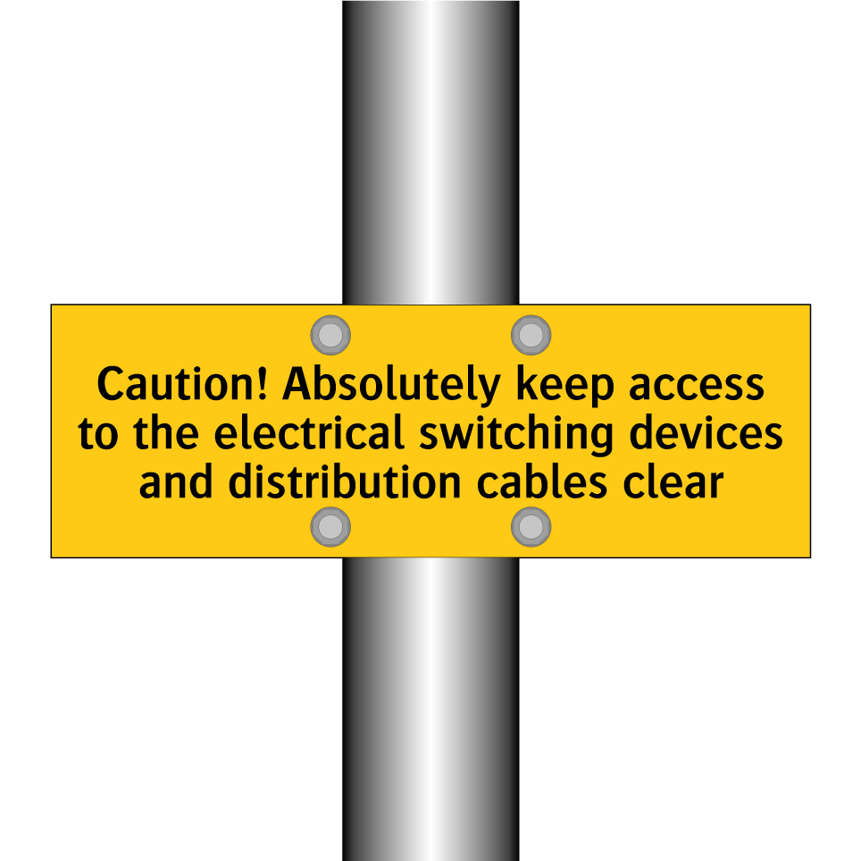 Caution! Absolutely keep access to the electrical switching devices and distribution cables clear