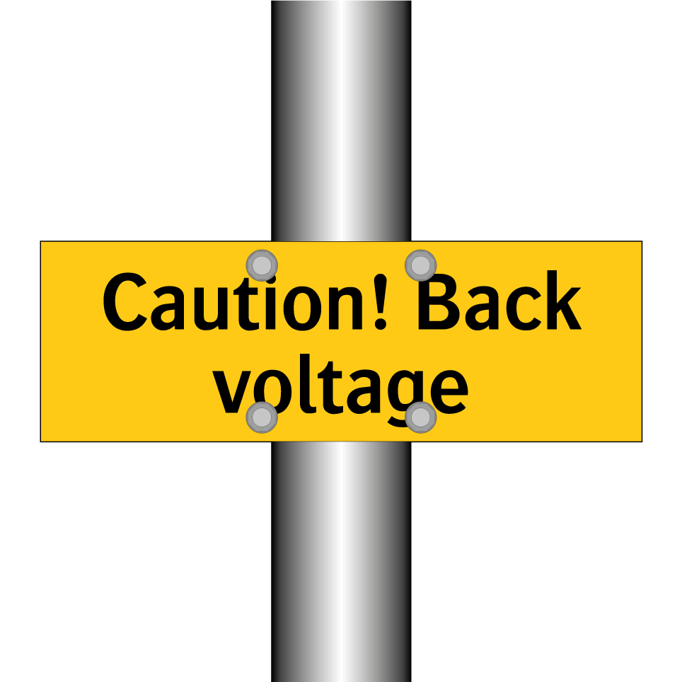 Caution! Back voltage