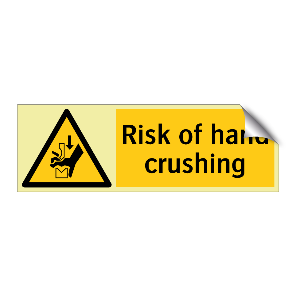 Risk of hand crushing