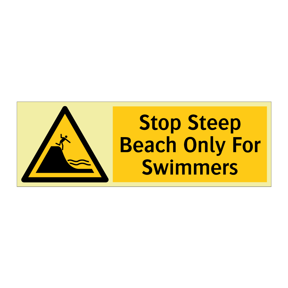 Stop Steep Beach Only For Swimmers