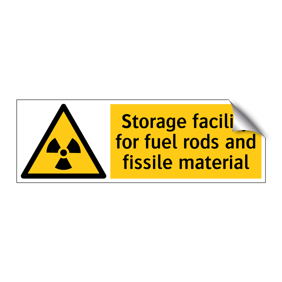 Storage facility for fuel rods and fissile material