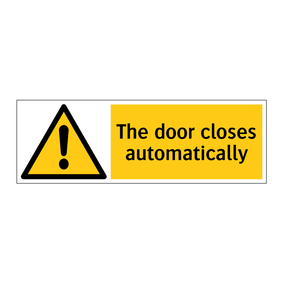 The door closes automatically