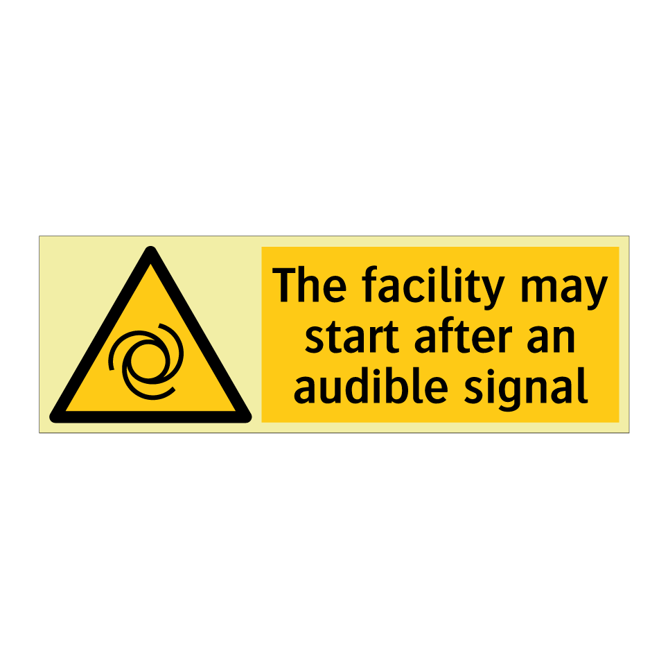 The facility may start after an audible signal