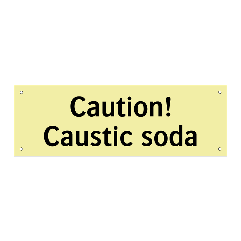 Caution! Caustic soda
