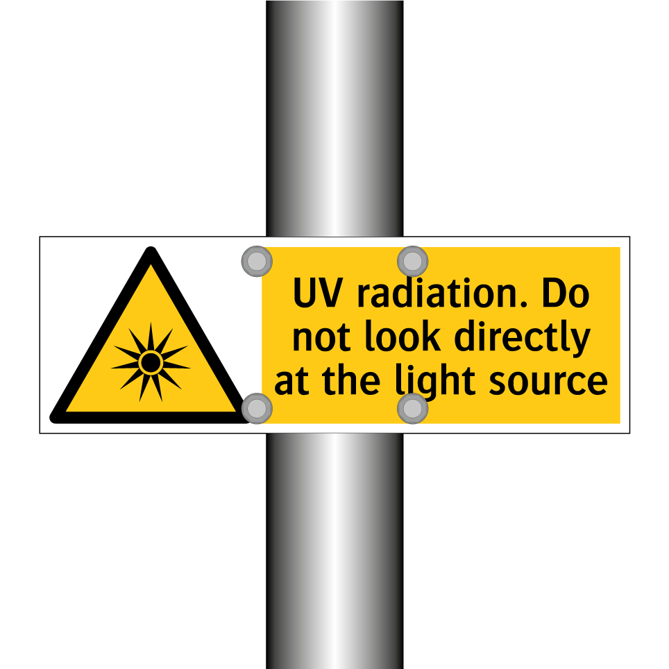 UV radiation. Do not look directly at the light source