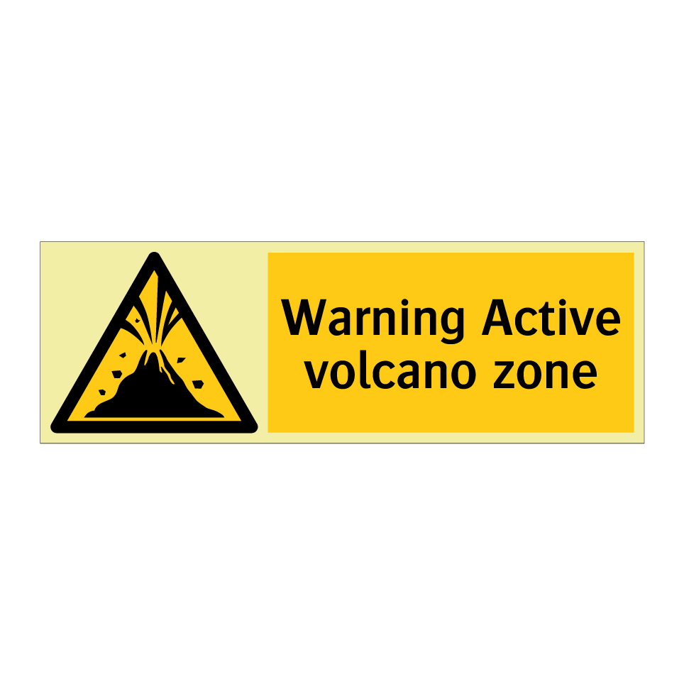 Warning Active volcano zone