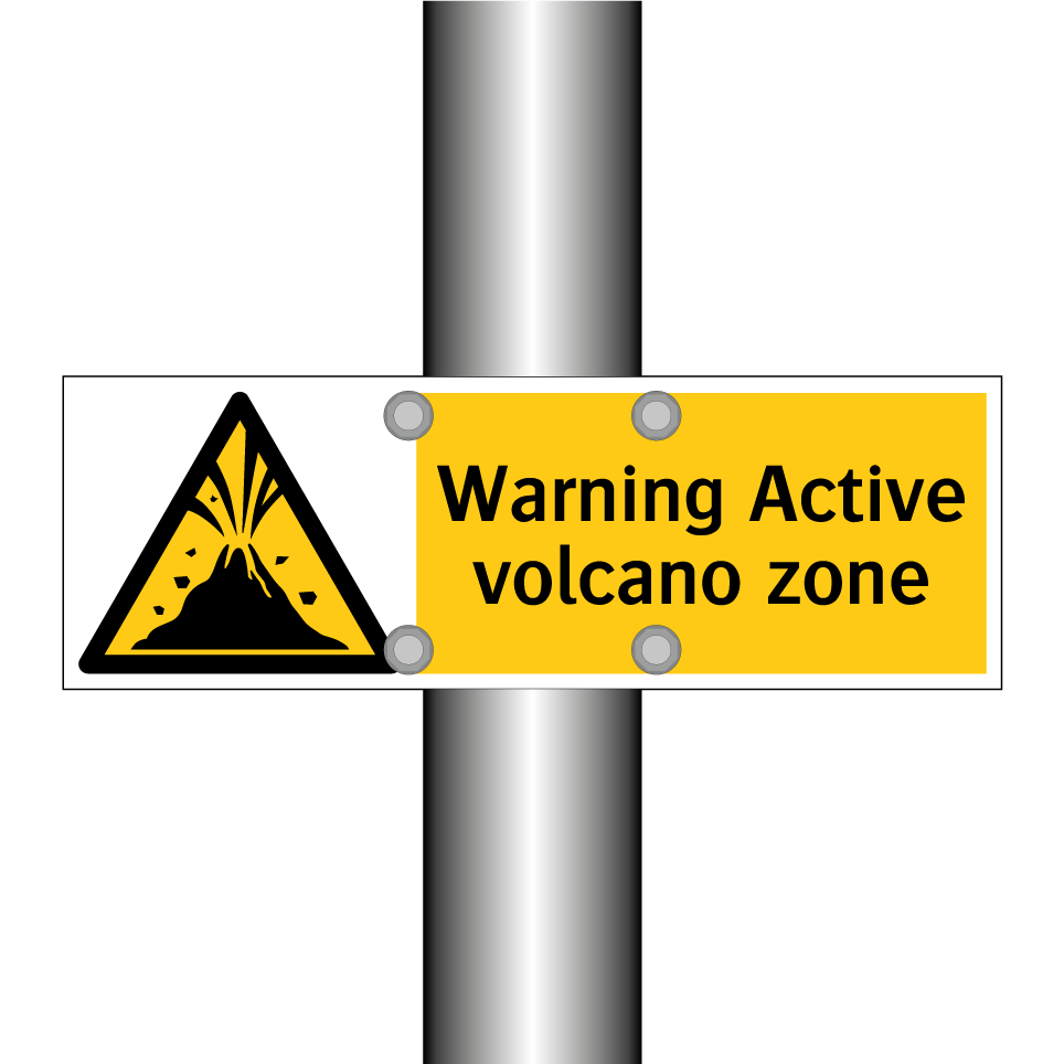 Warning Active volcano zone