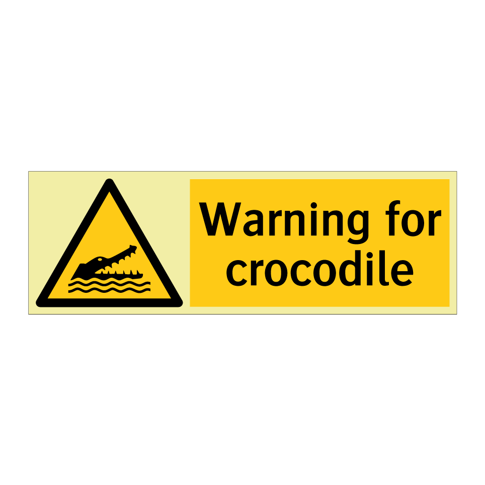 Warning for crocodile