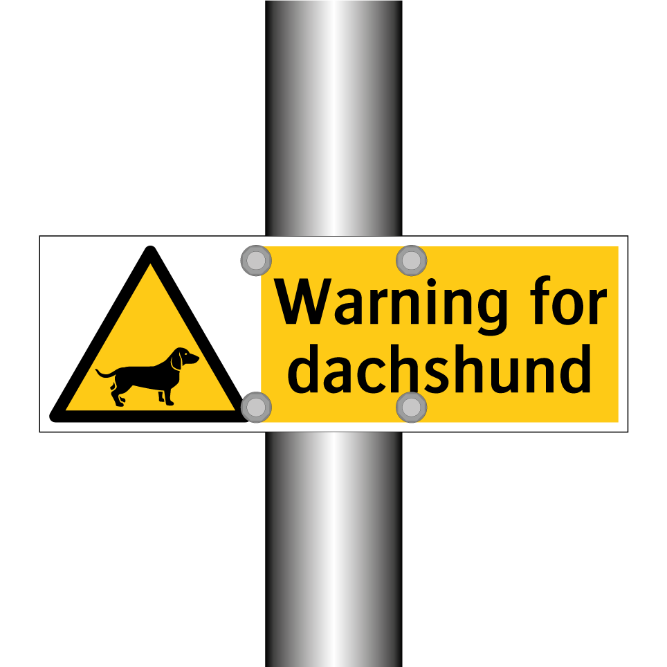 Warning for dachshund