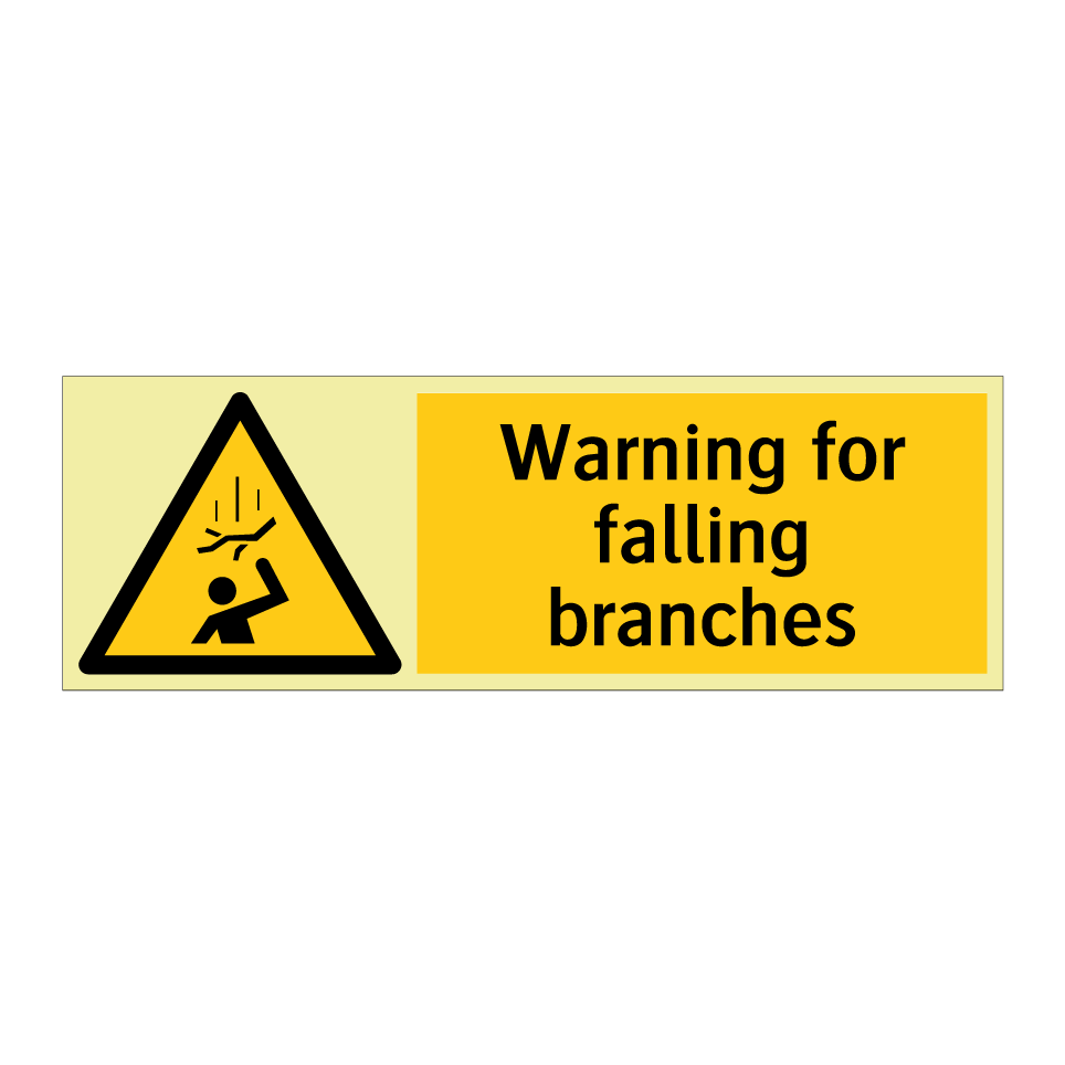 Warning for falling branches