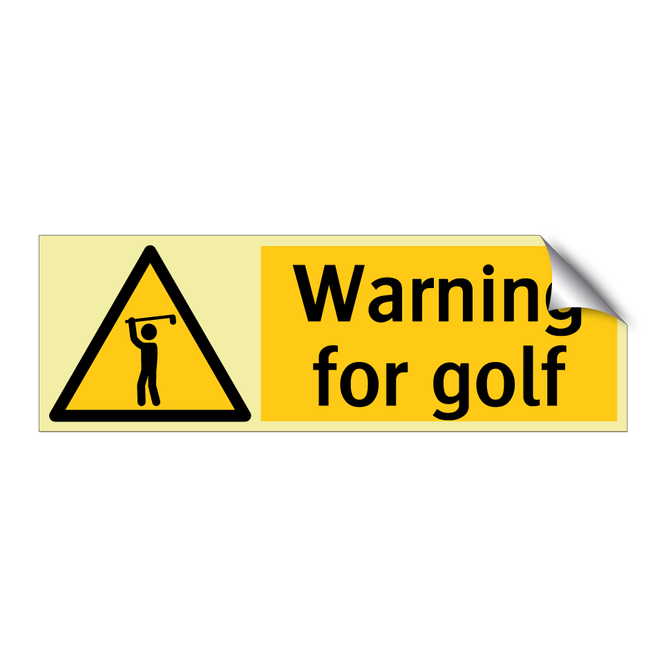 Warning for golf