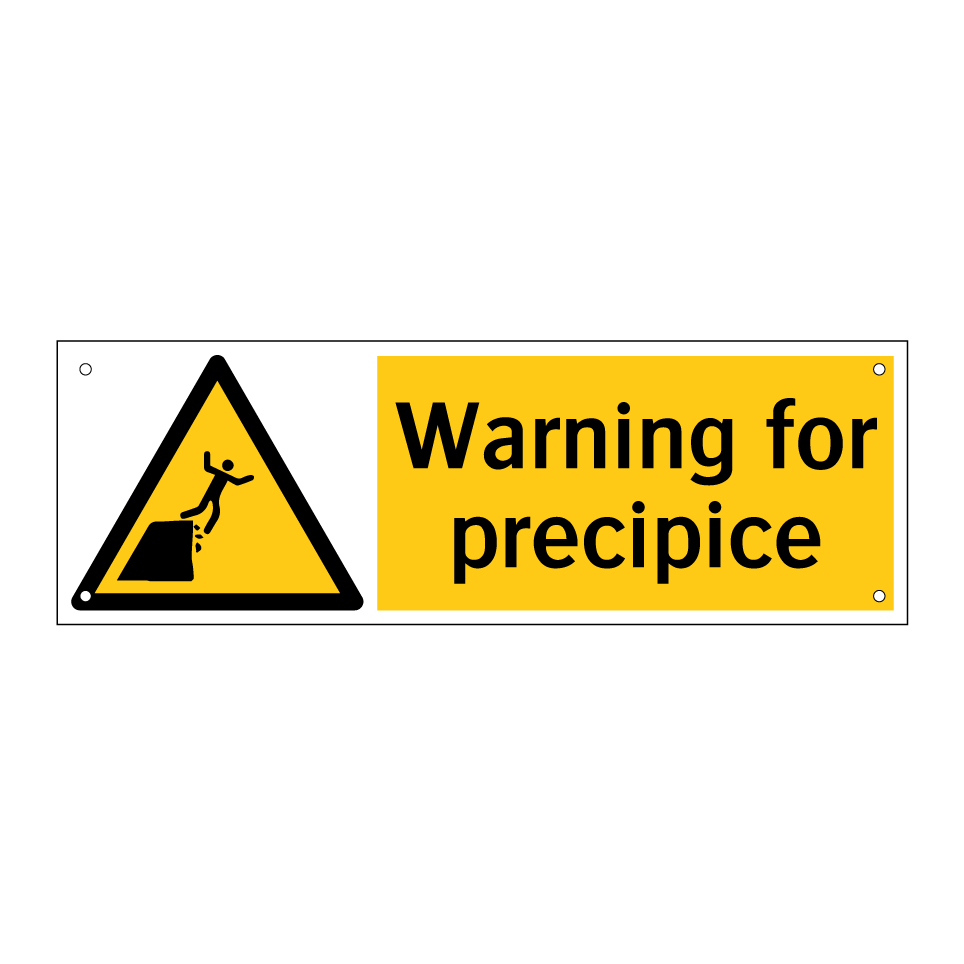 Warning for precipice
