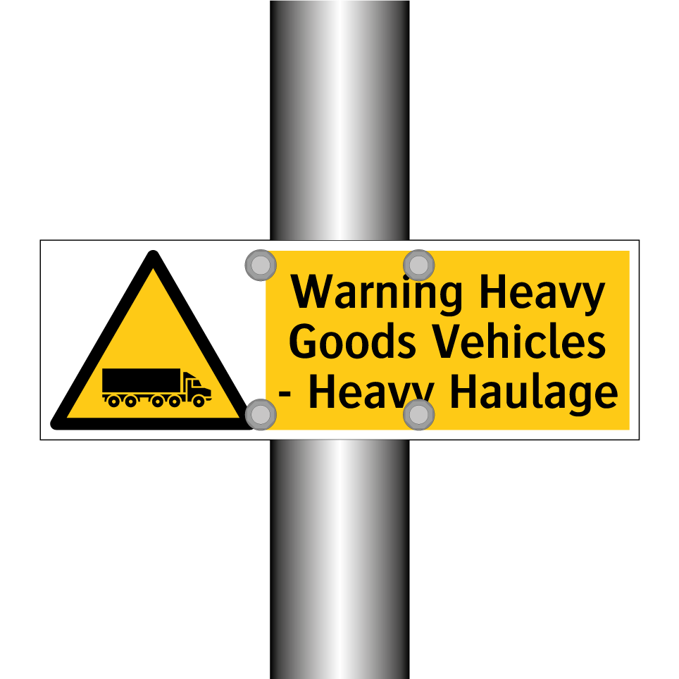 Warning Heavy Goods Vehicles - Heavy Haulage