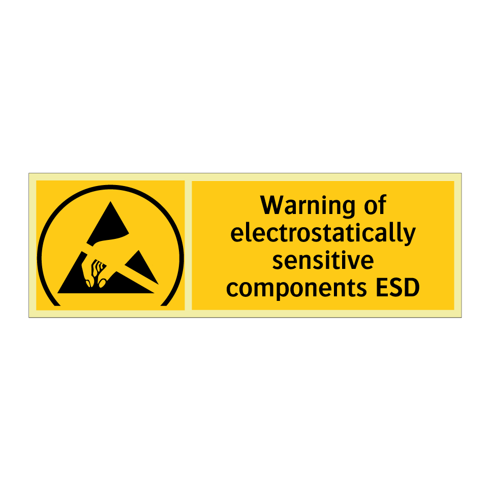 Warning of electrostatically sensitive components ESD