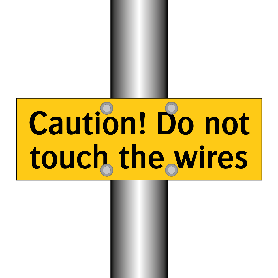 Caution! Do not touch the wires